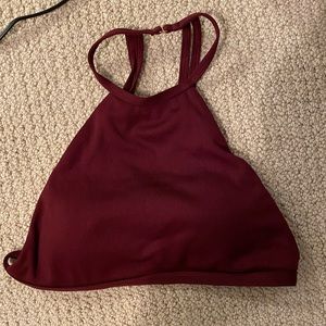 Maroon small bikini halter